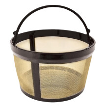 Filtro de malha de aço inoxidável para cafeteiras de 4 a 12 xícaras, cesto de filtro lavável e livre de BPA, cesto de filtro reutilizável e