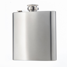 Geschenkidee: Flachmann, auslaufsicher, 177 ml, Edelstahl, mit individueller Gravur, Taschenformat für Damen und Herren