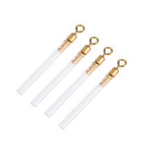 50 Stück Angelwirbel mit Röhrchen-Float-Adapter, Kupfer & PVC, Größen S/M/L