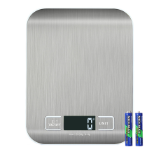 Balanza de cocina con pantalla LCD, conversión de múltiples unidades, acero inoxidable, fácil de limpiar, función de tara para mediciones