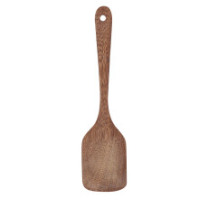 Espátula de madeira para cozinhar, cabo resistente ao calor, utensílio de cozinha em madeira de acácia natural, espátula versátil, fácil e