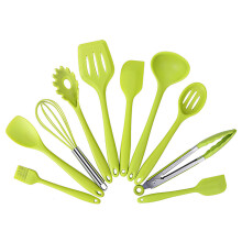 Conjunto de utensílios de cozinha de silicone, antiaderentes, com cabo resistente e design sem emendas, resistentes ao calor até 230C, podem ser