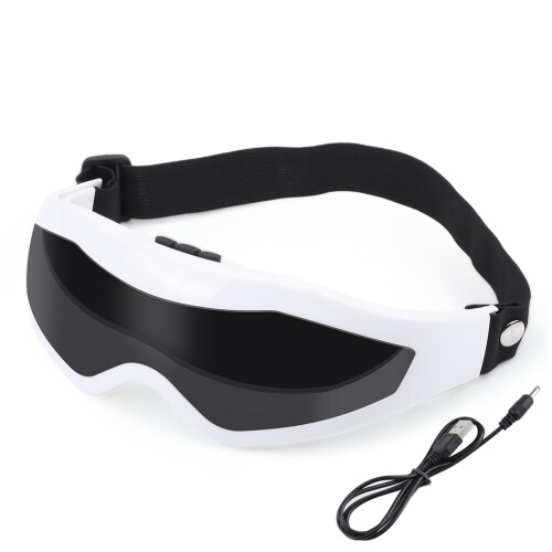 USB Eye Massager with Magnet Vibration, Adjustable, 9 Modes, White 1