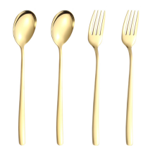 Set elegant de furculițe de cină, tacâmuri iridiscente cu construcție din oțel inoxidabil rezistentă la rugină, placare cu titan curcubeu,