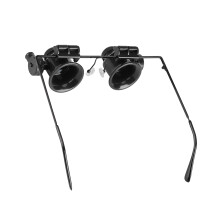 Juwelier Lupe mit 20x Vergrößerung, LED-Licht, Brille, Reparaturwerkzeug, Edelstahl