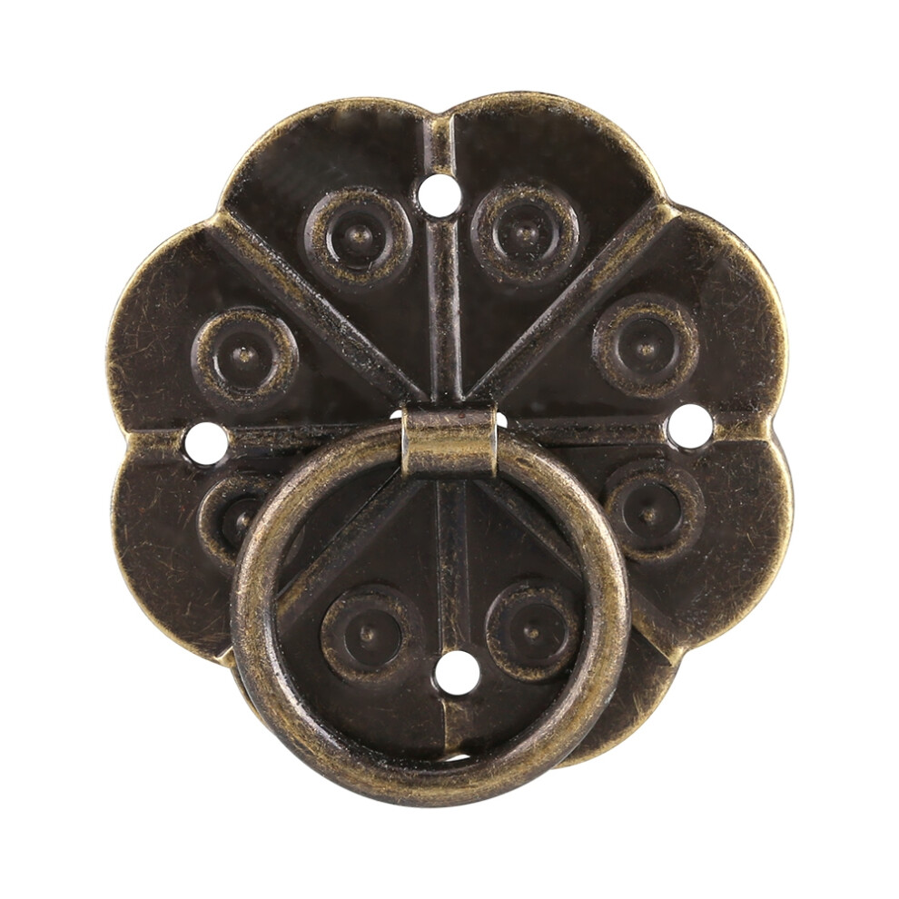 20Pcs Iron Drawer Handles Ring Pulls 3X3cm Antique Brass Finish 8451362921342