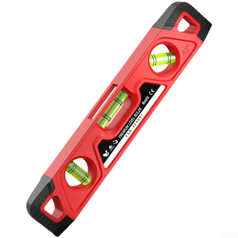 Magnetic Spirit Level For Torpedo Applications, Multiangle Measurement, Abs Body, Rubber End Caps 9067246901264