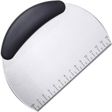 Deegsnijder met comfortabele grip, duurzaam roestvrijstalen blad, deegschraper, multifunctioneel keukengereedschap voor croissants en dumplings,