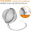 Elegante conjunto de infusor de chá, com esfera de malha de aço inoxidável de qualidade alimentar e filtros de 5,3 cm (2,1 polegadas), durável e 4