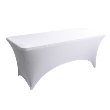 Nappes en spandex, nappes ajustées aux couleurs charmantes, décorations élégantes pour mariages, tissu extensible pour tables pliantes de 1,80 m,