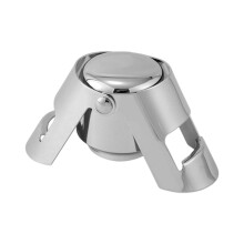Bouchon à champagne pour bouteilles de vin mousseux, bouchon de bouteille en acier inoxydable avec joint en silicone hermétique, protège-bouteille
