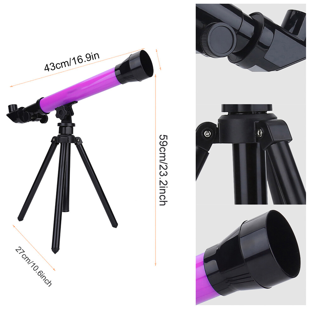 Kids Monocular Telescope With Tripod - 20X/40X/60X, Portable Purple 8131362924610