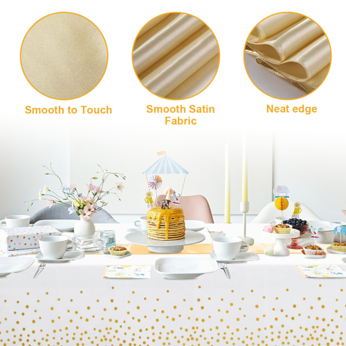 Σετ τραβέρσες τραπεζιού για κομψές συγκεντρώσεις, αδιάβροχο ορθογώνιο κάλυμμα 2