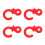 4 Pack Bow String Vibration Damper Shock Absorbers Durable Rubber Compound Red 1