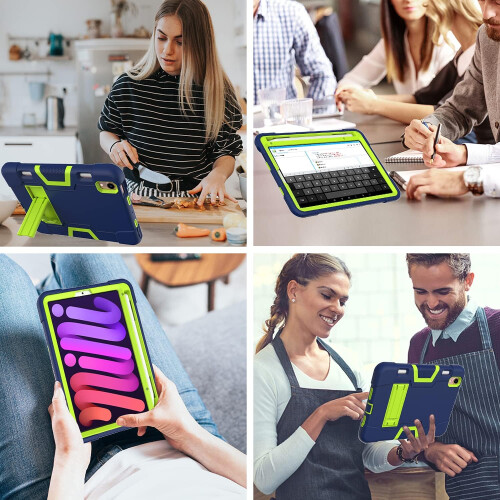 Funda para iPad Mini 6 8,3” blindada con soporte Azul marino 1