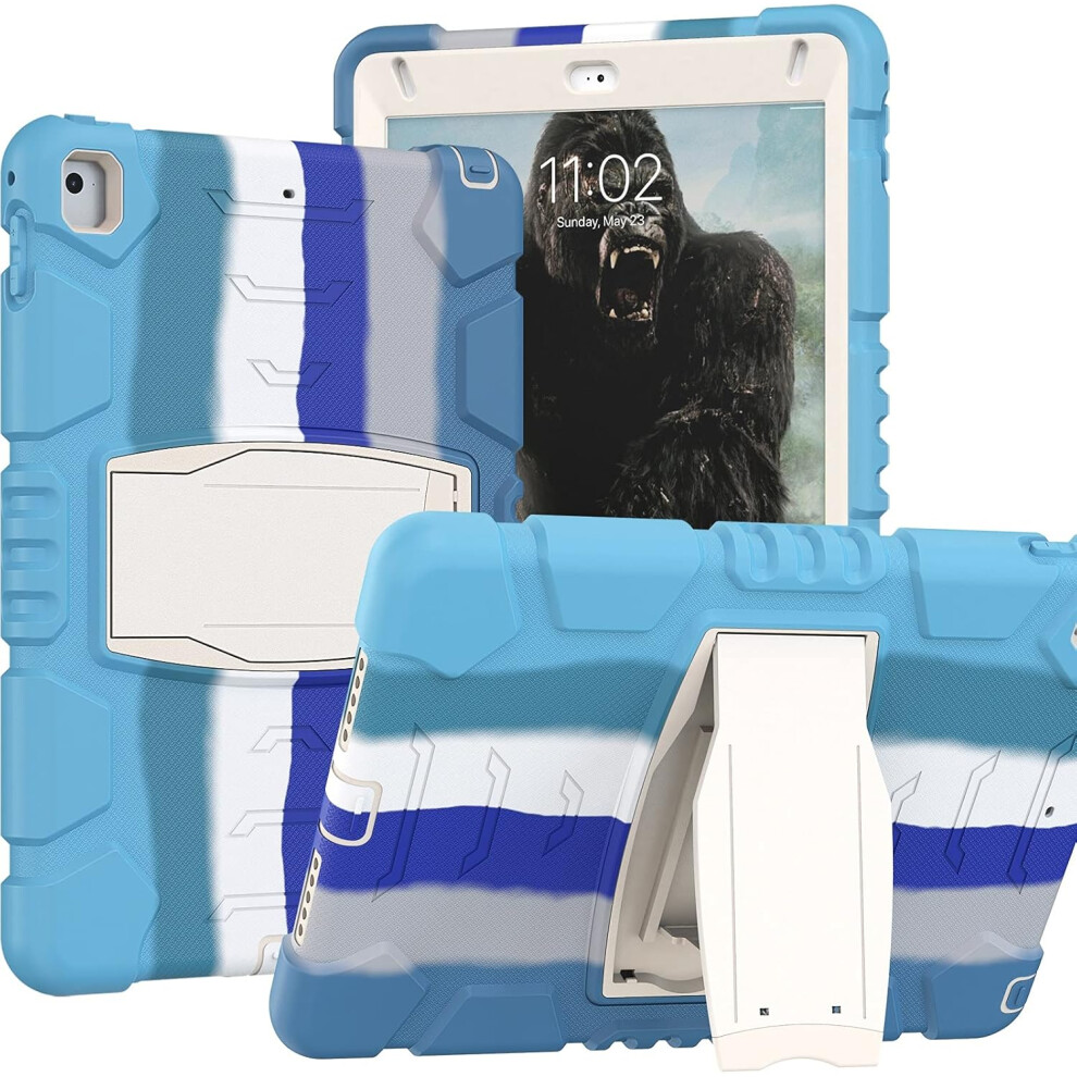 Rugged Case For Samsung Tab A 10.1" - Heavy-Duty Shockproof Cover With Built-In Kickstand For Kids & Adults In Blue 5906792649340