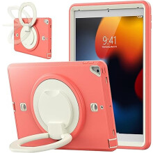 Funda para iPad 9/8/7 de 10,2” con soporte y correa de hombro Rosa