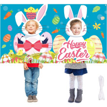 Fondo Fotográfico para Fotos Conejo de Pascua Decoración 75 x 140 cm — telón estudio infantil, decoración pascua hogar