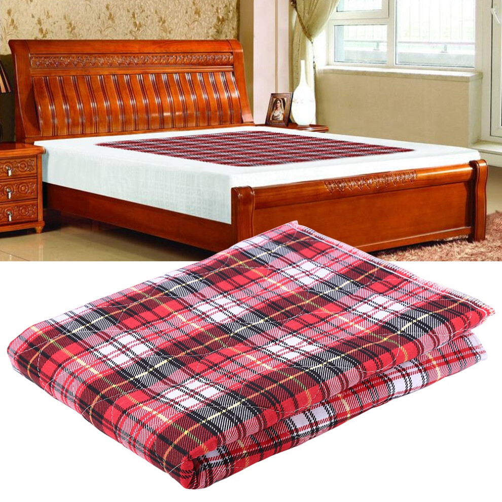 Red Reusable 3-Layer Absorbent Washable Pad For Elder & Baby Incontinence 60X90cm