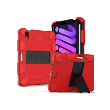 Funda para iPad Mini 6 de 8,3" con soporte y correa para el hombro roja