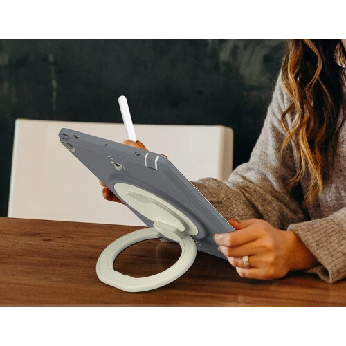 Funda para Samsung Galaxy Tab A7 10.4" con Soporte y Correa de Hombro Gris 2
