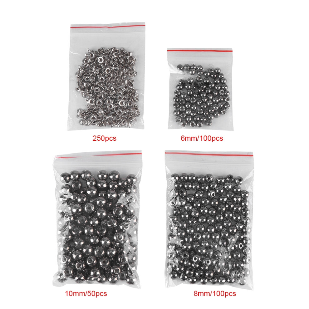 Fashion Diy: 250Pcs 6Mm 8Mm 10Mm Black Rivets For Bags & Jeans 5071362928771