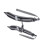 High Capacity Black+Gray Nylon Backpack Straps with Buckles 20kg Load 15