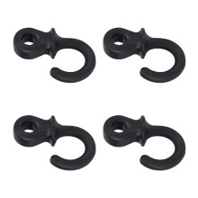 4Pcs Durable Rubber Compound Bow String Stabilizer Vibration Damper Shock(Black)