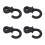 4Pcs Durable Rubber Compound Bow String Stabilizer Vibration Damper Shock(Black) 1