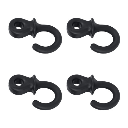 4Pcs Durable Rubber Compound Bow String Stabilizer Vibration Damper Shock(Black)