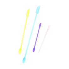 Spatule mini de machiaj din silicon, răzuitor de borcan pentru sticle cosmetice, răzuitor mic cu cap dublu și design cu funcție dublă pentru