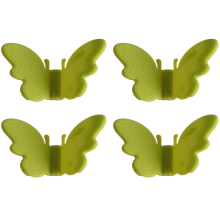 Hittebestendig keukengerei met vlinderdesign, stoomafvoer, antislip lepel- en pannenhouder, ideaal voor gebruik in de oven of airfryer, magnetische