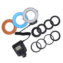 Tragbares LED-Ringlicht mit Leuchtkraft, 7 Helligkeitsstufen, 49mm-Adapter