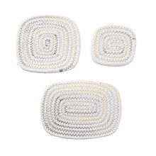 Porta-copos rústicos em estilo casa de fazenda, porta-copos trançados para bebidas, superabsorventes, duráveis, fáceis de limpar, que aprimoram a
