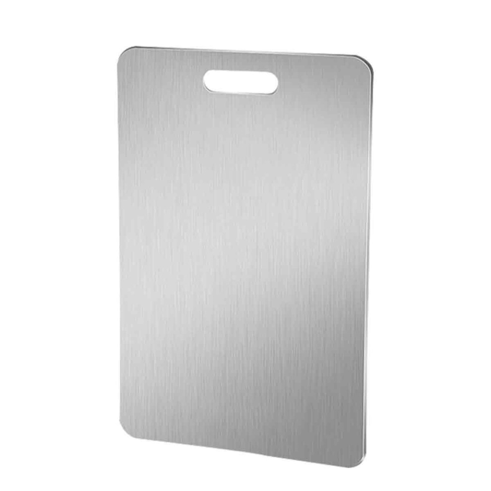 Titanium Infused Cutting Board, Rustproof Stainless Steel Board Easy to Clean Hygienic Surface for Kitchen, Double Sided Multi Purpose Knife Friendly-image-OPC-PN5NK67-NEW