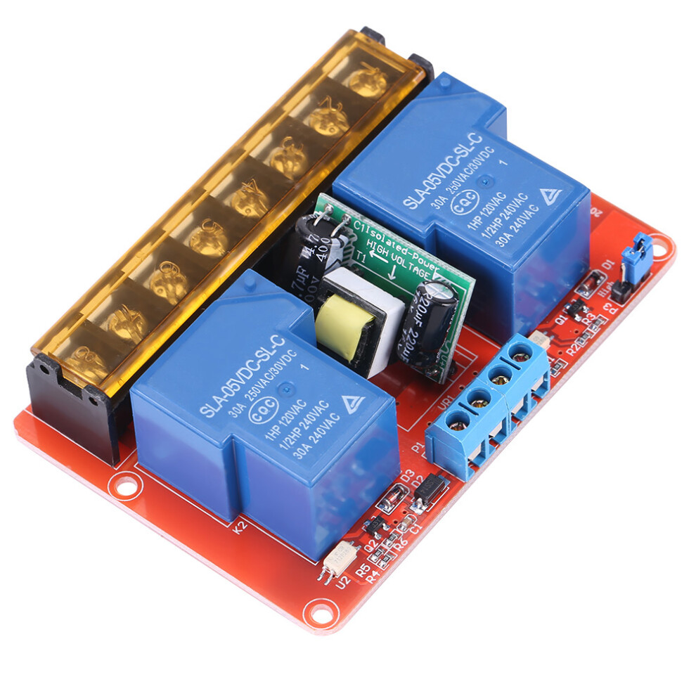 2-Channel 30A Ac100v-250V Relay Module Dc5v High/Low Trigger Switch 7601362933468