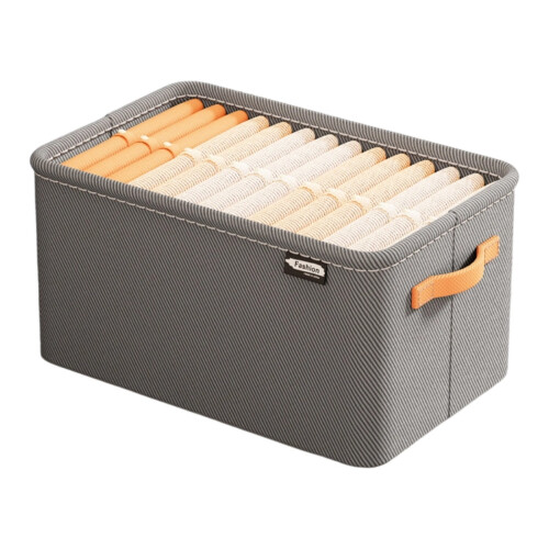 Clothing storage box, thickened fabric storage-Dark Gray M
