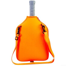 Neoprene Pickleball Paddle Cover 9.4 x 12.2 In Lightweight ScratchResistant Racket Protector Case With Strap Orange
