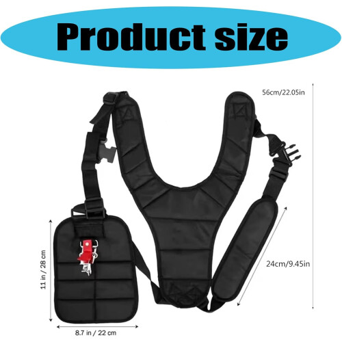 Mower Harness Strap Adjustable Grass Trimmer Strap Double Shoulder Strap Labor Saving Mower Shoulder Strap 1