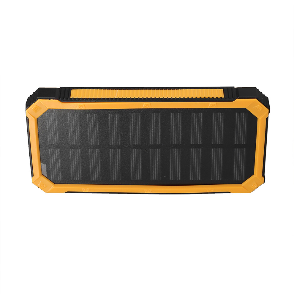 20000Mah Power Bank Kit With Dual Usb & Solar Fast Charge Yellow 4621362935142