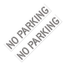 12Inch Large No Parking Stencil for Asphalt Concrete-2 packs