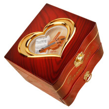 Multiple Scene Decors Music Box with Elegant Rotating-brown