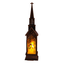 Christmas Santa Church Water Lantern Safe Holiday Decoration-6