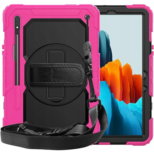 Étui blindé avec support pour Samsung Galaxy Tab S8 X700/S7 T870 Rose