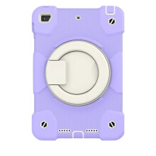 Funda Blindada con Soporte Giratorio para iPad Mini 4/5 7.9 Pulgadas Morada