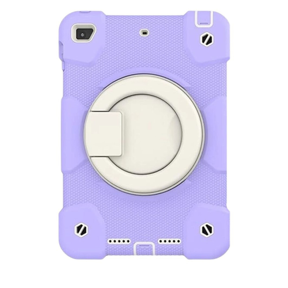 Heavy-Duty Case For Ipad Mini 4/5 - Shockproof Cover With 360 Rotating Kickstand, Handle & Shoulder Strap For 7.9" Tablet Purple 5906792664152