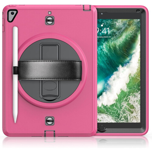 Étui pour iPad 10.2" (19/20/21) avec Support et Bandoulière Rose 1