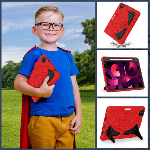 Étui de Protection pour iPad Air 4/Pro 11 10,9" Stylet Support Rouge 2