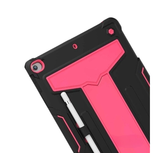 Étui blindé avec support pour iPad 7/8/9ème génération 10.2 pouces Rose 1