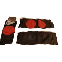 Ensemble de protections sportives pour hommes, robustes, noires, 2 paires